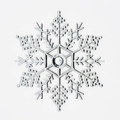 Glimmende zilveren sneeuwvlok ornament met metallic afwerking voor kerstboom en krans - 10CM (met touw) / Zilver