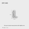 Silver cowboy boot pendant charm for DIY jewelry with 19mm height dimensions - DFC143S-Silver Cowboy Boot
