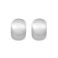 Orecchini a perno ovali minimalisti in argento spazzolato con finitura opaca - Superficie Curva Ovale (5096505009656) / Argento Opaco (2351)