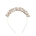 Cerchietto per compleanno dorato con strass scintillanti e scritta HAPPY BIRTHDAY - Cerchietto Happy Birthday / Oro rosa