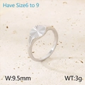 Silver stainless steel signet ring with radial sunburst texture available in sizes 6-9 - US 6 / Silver