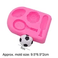 Roze siliconen vorm voor voetbal en tennisracket fondant taartdecoraties - 2# / Roze