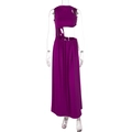 Slim fit magenta hollow-out maxi dress with stylish side cutouts and pleated hem detail - S / Deep purple
