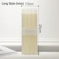 Set di 4 candele avorio senza fumo alte 25 cm per decorazioni tavola nordica - Bianco Avorio - Set di 4 Candele da Cena Diritte da 25 cm