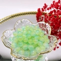 DIY 8mm translucent green glass beads for handmade jewelry in a decorative bowl - 4# Cyan-Yellow Gradient