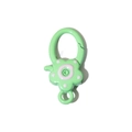 Light green flower spring gate ring with pink and white dots for DIY accessories - Light Green