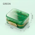 Groene transparante weekdispenser met 7 vakken en een gouden metalen sluiting - Transparant Groen