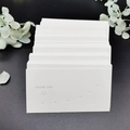 White cardboard earring display cards with Thank You text and pre-punched holes - 9.5*5cm-6 Holes Display Card