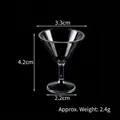 Modello di mini bicchiere da Martini per case delle bambole alto 4,2 cm e largo 3,3 cm - Bicchiere da cocktail / 4.2cm x 3.3cm / Trasparente