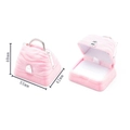 Pink handbag shaped velvet jewelry box for rings with precise 55x42x40mm dimensions - 4# Pink Handbag