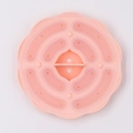 Pink food-grade silicone steamer mat with perforated round design for baby food - Small Round Sausage / Pink