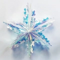 Adorno colgante de copo de nieve con película iridiscente para árbol de Navidad y fiesta. - Copo de Nieve 40CM