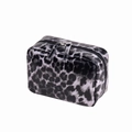 Neceser de maquillaje con estampado de leopardo, cremallera doble y diseño espacioso - Bolso de Mano Leopardo Blanco