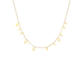 Minimalist gold titanium necklace featuring small water drop pendants on thin O-chain - Waterdrop (Plain)