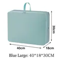 Blaue große Kompressionstasche mit Tragegriff und Doppelreißverschluss für die Reise - Groß (40*18*30cm) / Blau