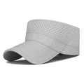 Visière de soleil gris clair à séchage rapide avec maille respirante pour sport extérieur - Réglable / Gris clair