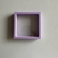 Purple square PE film jewelry display box for rings and pins storage - Purple; 7*7*2