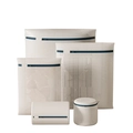 Lot de 5 sacs à linge en filet crème avec fermetures éclair bleues pour la machine - 30*40cm / Bleu Nordique