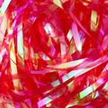 Vibrant iridescent laser pink shredded raffia paper filler for gift box packaging - 50g/Pack / 3mm Holographic Red