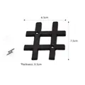 Simbolo hashtag # industriale in ghisa nera con viti per decorazione fai da te - Simbolo in Ghisa-#