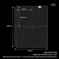 Transparent 4-pocket A5 binder sleeve with 92x130.5mm slots for photo cards - B5 9 Holes 4-Pocket Pages 10 Sheets 124#