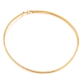 Gepolijste gouden slangenketting halsketting met karabijnsluiting op witte achtergrond - 500mm x 3mm Goud (KN81886-KC)