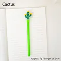 Cartoon cactus gel pen in vibrant green for smooth student writing and stationery use - Cactus