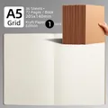 A5 Kraft paper notebook with grid inner pages, 205x140mm size and 72 pages total - A5 Grid Kraft Style