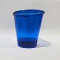 Translucent blue plastic shot glass with beaded chain for bride to be festive parties - Transparent Blue LED Glow Cup (No Hole)