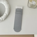 Women's gray slouch socks in soft ribbed cotton knit with comfortable elastic top - One Size / Deep Blue