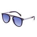 Occhiali da sole pieghevoli retrò con montatura in legno e lenti sfumate blu - Stile C8 / Polarizzato Motivo Venatura Legno Tè