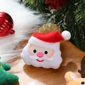 Cute Christmas plush ornaments featuring Santa and Reindeer for DIY bags and decor - Santa Claus - No Brooch (Patch)