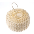 Exfoliërend sisal zeepzakje met netstructuur en ophanglus voor natuurlijk baden - 9x9x5cm / Sisal ronde bal