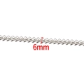 6mm silver stainless steel DIY link chain for jewelry making and necklace crafts - 3D Hollow V-shaped Chain 6mm / Steel