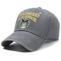 Dunkelgraue Baseballkappe aus gewaschener Baumwolle mit Retired Air Force Stickerei - Grau