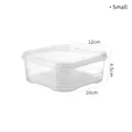 Petite boîte de conservation 12x10cm en plastique transparent avec couvercle hermétique - Lot de 1 * 350 ml