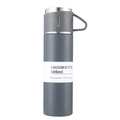 500ml dark grey stainless steel vacuum bottle with handle and 12-hour thermal insulation - Single Mug / Neutral Grey