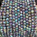 Purple and blue ocean jasper imperial stone beads for DIY jewelry making - 6mm (Approx 60pcs) / Blue Purple Emperor Stone