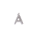 Pendentif lettre A en argent avec texture corde torsadée en acier inoxydable - Mini Pendentif Lettre Torsadée-Couleur Acier-A