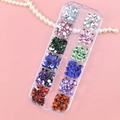 12-grid storage box with colorful round and marquise acrylic rhinestones for nail art DIY - 6 Colors Round + Horse Eye Rhinestones