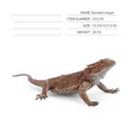 Realistisches Bartagame-Eidechsenmodell in Rotbraun mit detaillierter Schuppenstruktur - Rotbraunes Bartagamen-Modell (ZQ1235)