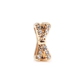 Golden bowknot charm with diamond inlay for 10mm rectangular hole bracelet DIY - Bow Style / Rectangular Hole 10*2mm / Gold