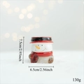 Ceramic snowman Christmas figurine in red and white, 2.95 inches tall with glossy finish - Snowman Candle Holder (Ceramic)