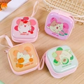 Tinplate zipper coin purse featuring four cute pastel cat and fruit cartoon designs - Fruit Cat Pattern