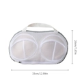Thickened sandwich mesh bra laundry bag with handle and dual chambers for washing machine - Grey - Thickened