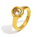 US 6 Small Hollow Pigeon Egg Style Gold