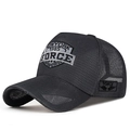 Gorra de béisbol de malla gris oscuro transpirable con bordado de New York 1985 - Ajustable / Gris