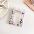 Detalle de carpeta de 3 anillas en PVC violeta con portada de dibujos y anillas de metal - Carcasa Púrpura (Sin páginas interiores)