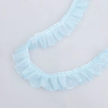 Light blue 2.5cm pleated chiffon lace trim for DIY sewing crafts and dress accessories - 2.5cm Wide / BK27# Blue Regular