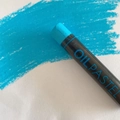 Single light blue heavy color oil pastel crayon with vibrant stroke on paper - Sky Blue
